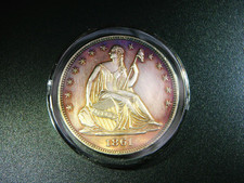 TONED UNC 1861 HALF DOLLAR