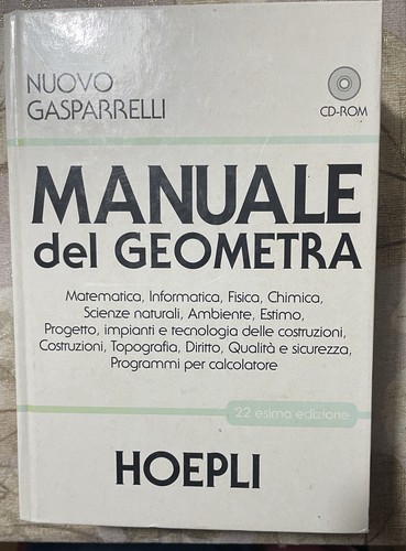 Manuale del geometra hoepli - del,