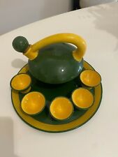 ♥ SERVIZIO ROSOLIO CERAMICA PUCCI ROMETTI UMBERTIDE VINTAGE DESIGN GIALLO VERDE