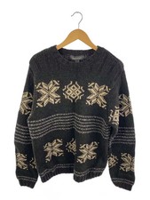 BANANA REPUBLIC Maglione Maglia (Spessa) M Lana BRW Stampa All Over