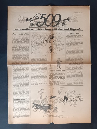 Rivista pubblicitario fiat 509 - rivista,