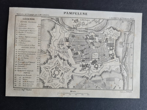 Mappa antica pianta - mappa, (1866)