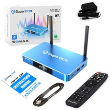 SuperBox S6 Max TV Box Lettore multimediale con comando vocale AGGIORNATO e timeshift NUOVO