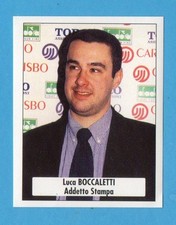 BOLOGNA 96/97 - EDILAND -Figurina n.18- BOCCALETTI - ADDETTO STAMPA -NEW