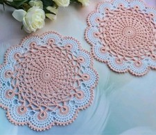 Set two crochet doilies - set,