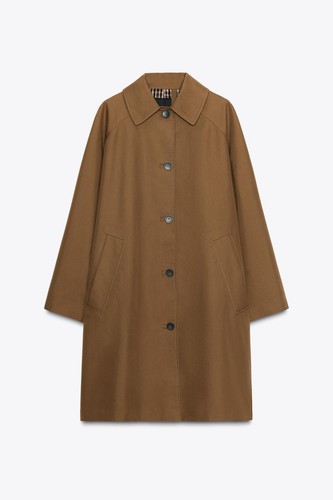 Zara trench midi cotone camel - zara,
