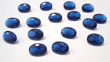 Topazio Blu scuro  20pc Lotto Lab Ovale 14x10mm Calibrato Per Gioielli Orafo