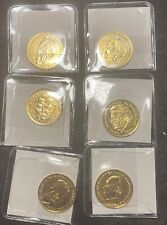 GERMANIA - LOTTO 6 MONETE 1 MARCO ANNI VARI PRESIDENTI PLACCATO ORO CERTIFICATO