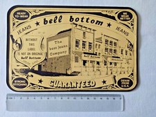 BELL BOTTOM JEANS ADESIVO AUTOCOLLANT VINTAGE OLD STICKER ORIGINAL MINT