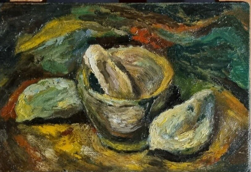 Quadro olio sassi di mare - ad,