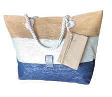 Borsa Donna Grande mare Shopping borsone da spiaggia con portafoglio