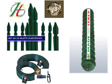 RETE PER RECINZIONE METALLICA A ROMBO  KIT COMPLETO PLASTIFICATO 25mt RETE +PALI