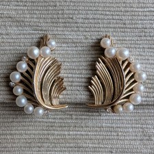 Trifari Orecchini Vintage a Foglia