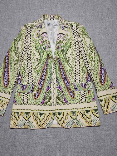 Blazer zara paisley floreale - blazer,