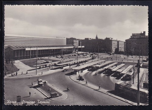 Cartolina roma stazione - cartolina,