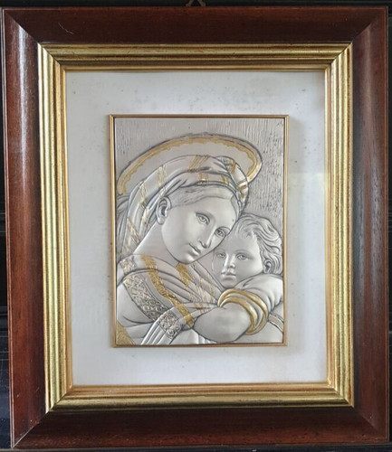 Capezzale argento madonna - in,