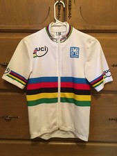 Maglia ciclismo uomo XS SMS Santini Campione del Mondo UCI full zip Made in Italy