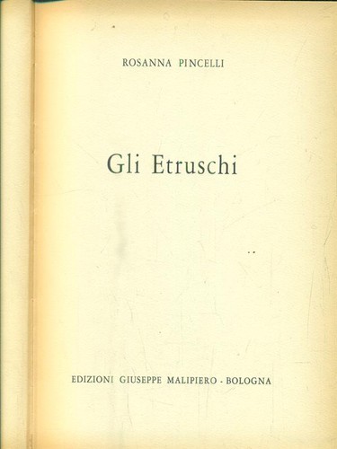 Gli etruschi pincelli rosanna - etruschi,