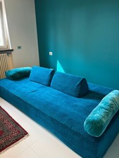 DIVANO EDRA MODELLO SHEZAN COLORE TURCHESE IN VELLUTO 