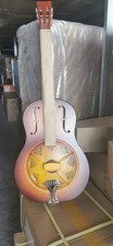 Chitarra Aiersi Sunburst finitura opaca stile O risuonatore con custodia rigida per chitarra