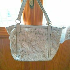 borsa beige in pizzo
