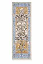 Octavia Leopardo Tappeto Blu