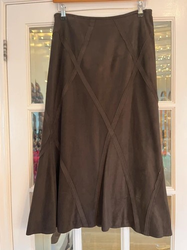 Gonna marrone ecopelle - m&s,