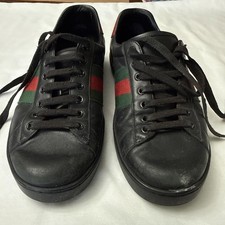 Black Leather Low-Top Gucci