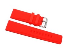 Cinturino silicone rosso per orologio ansa 24mm tipo panerai gomma caucciù BR11
