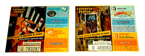 Vintage biglietti lotteria - 2,