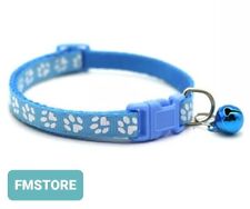COLLARE COLLARINO AZZURRO CON  CAMPANELLO GATTO CANE PICCOLA TAGLIA REGOLABILE 
