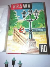 BRAWA-522 S-LAMPIONE D'EPOCA A TRE LANTERNE CON BASE LAVORATA-LUCI INDIPENDENTI