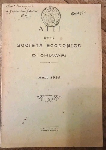 Libro atti della - libro., società