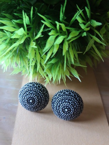 Orecchini handmade con bottoni