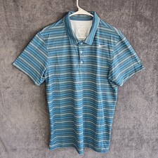 Nike Polo Uomo L Blu Teal