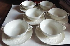 Set. 6 Tazze + 6 Piattini porcellana Wedgwood Etruria vintage Made In England 