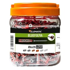 Barattolo Box Elematic con 250 Tasselli Bluefix/va 6X35 codice 565542