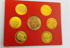 Barnad Papa Kennedy Armstrong Collins Aldrin Rizzoli 1969 lotto 7 monete gettoni