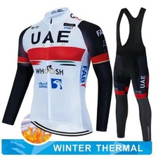 Tuta da Ciclismo Invernale UAE Termico Completo Da Ciclista Bici MTB S - 4XL