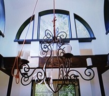 lampadario porta candela in