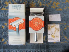 SAFETY RAZOR RASOIO MERKUR FUTUR SOLINGEN CROMATO 90 701 001 COMPLETO