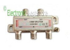 PARTITORE / DIVISORE 1 INGRESSO 4 USCITE PER TV - SAT - SCR CONNETTORI F 410052