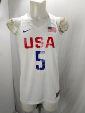 Articolo e3592 canotta uomo Nike basket USA bianca, n.5 Durant, taglia S, ascell