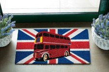 TAPPETO ZERBINO COCCO FUORIPORTA CON SFONDO BANDIERA INGLESE ASS.6DEC.40X70CM