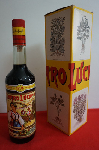 Bottiglia vintage amaro lucano - vintage,