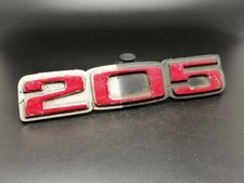 PEUGEOT 205 LOGO ROSSO SIGLA EMBLEMA FREGIO STEMMA SCRITTA TARGHETTA BADGE TARGA