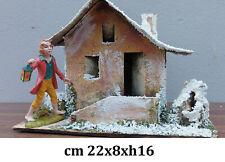 Casa presepe con neve e statua presepe accessori presepe predisposizione luce