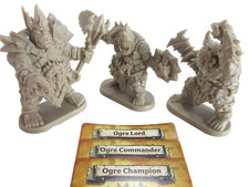 HeroQuest: Mini e carte OGRE LORD, CHAMPION & COMMANDER NUOVE!!