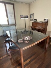 Tavolo Mangiarotti In Noce e Cristallo Serie De Nos