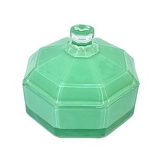 Scatola portaconfetti Ottagonale in vetro VERDE 12x10 cm BOMBONIERA 1AI8